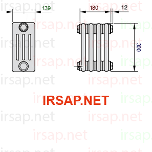 Радиатор IRSAP Tesi 40300/4 T14 CL 01